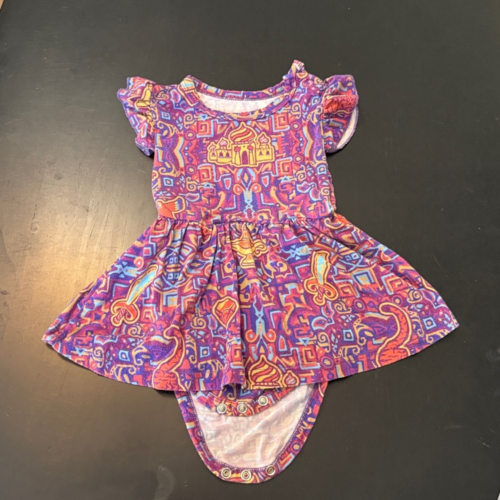 Le Crown Colorful Kids Dress with Purple and Pink